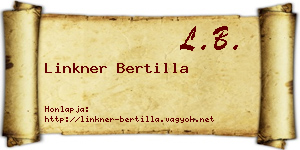 Linkner Bertilla névjegykártya